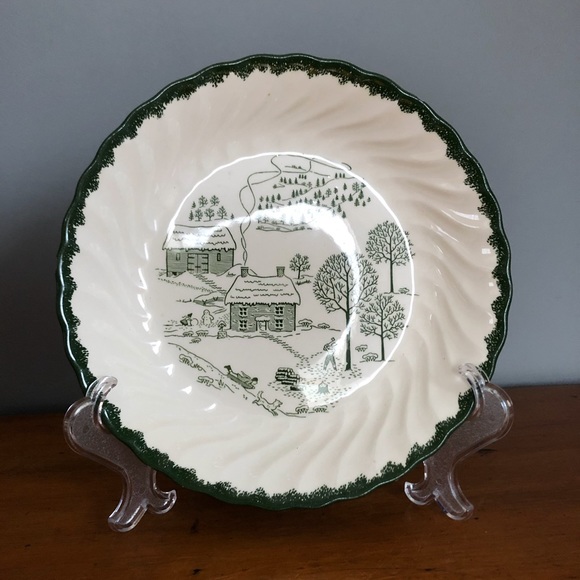 50’s Winter Landscape Pie Pan - Picture 1 of 15